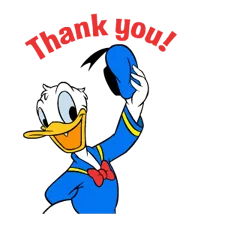 Donald Duck says Thank you!